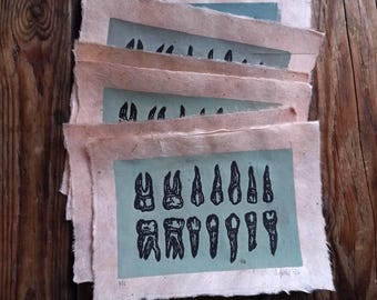 Art print // Pop art row of teeth