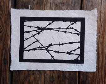 Art print // Barbed wire