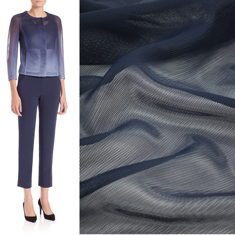 Scuba neoprene mesh fabric print stripe flowers Designer Etsy