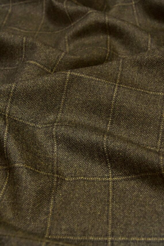 Cashmere fabric Italian cashmere Plaid cashmere Vintage | Etsy