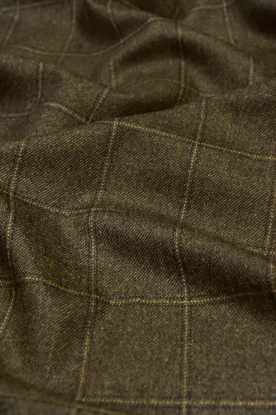 Cashmere fabric Italian cashmere Plaid cashmere Vintage Etsy