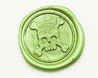 Halloween-zegellakstempel, Skull & Bones-lakzegelstempel-M357