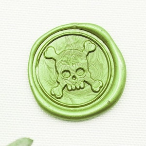 Halloween Siegelwachs Stempel,Skull & Bones Wachssiegel Stempel-M357