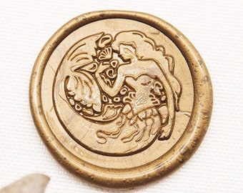 under the sea wax stamp seal,Mermaid Wax seal stamp kit ,wedding custom stamp M522
