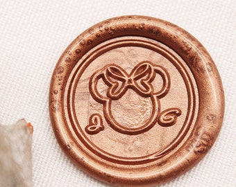 Custom Initial with mouse Wax Seal Stamp - mouse  Wax Stamp - Custom wedding Wax Stamp