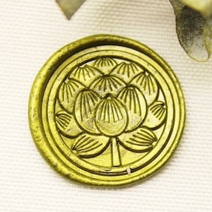 Stil Lotus Blumen Wachssiegel Stempel - Hochzeit Wachssiegel - Einladung Wachssiegel M296