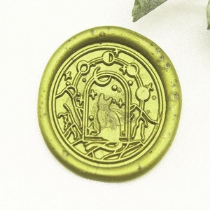 Magische Katze Wachs Siegel Stempel Unikat Wachs Siegel Stempel Hochzeitseinladung Blumen Wachs Siegel Stempel Kit M440