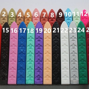 Bâtonnets de cire à cacheter/bâtonnets de cire à cacheter, 25 couleurs