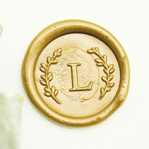 Personalisierter Kranz mit ursprünglichem Wachssiegelstempel, kundenspezifisches Wachssiegel-Kit, Hochzeitseinladungs-Siegelstempel