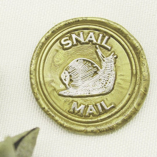 Snail Mail Wax Seal Stamp-Wedding Wax Seal Stamp-Sealing Wax Stamp-Custom Sealing Wax Stamp，W663