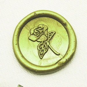 Rose Wachssiegel Stempel Set, Wachssiegel, Wachssiegel, Hochzeit, Wachssiegel, Stil M478