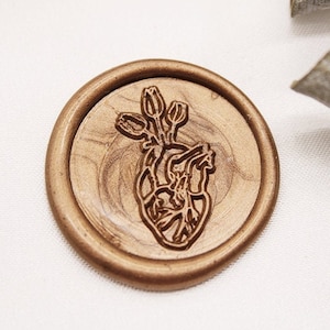 Natomical Herz Blume Wachs Siegel Stempel, Hochzeit Einladung Party Wax Stamp M195