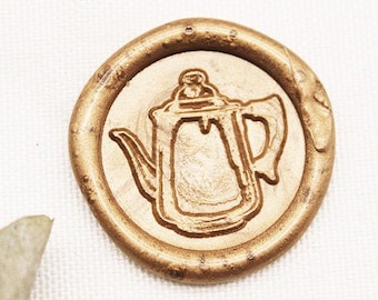kettle wax seal stamp ,Custom Sealing Wax Stamp/wedding  pot wax seal stamp-M250