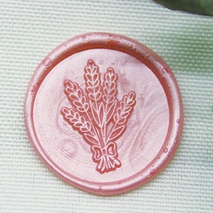 Sello de cera de lavanda Sello de cera de flor Sello de cera de lavanda Sello de cera de letras M457