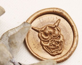 3D Japanese skull wax seal stamp  wax seal stamp, party wax seal, wax seal stamp