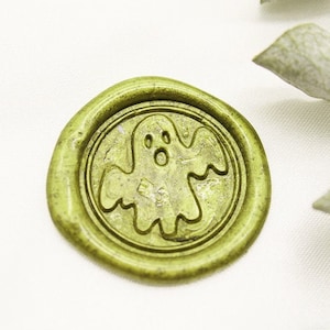 Tampon de cire fantôme, Tampon d'Halloween, Tampon de cire à cacheter personnalisé, Tampon de cire de fête d'invitation de mariage h15