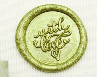 With Love wax stamp kit, Love seal stamp ,party wax seal stamp set, Wax seal stamp Gift M293