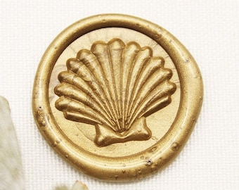3D Shells Ocean Beach   Wax Seal Stamp - Seashell wax seal stamp, wax seal Stamp,beach  party wax seal, wax seal stamp