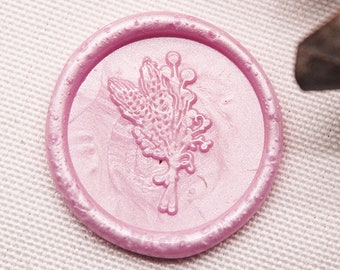 Wheat wax seal stamp-Custom Wax Stamp -wheat wax seal stamp wedding- happy wax sealing stamps M459