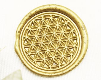 Flower of Life Wax Seal Stamp, Botanical Serie Seal Wax Stamp , Custom sealing wax stamp， wedding invitation M117