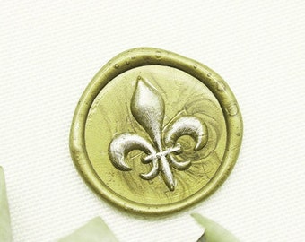 3D Fleur De Lys  Wax Seal Stamp /New Style 3D Fleur De Lys Flower Sealing Wax Stamp Kit /Wedding  Wax Stamp/Wax Sealing Kit