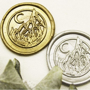 Mond und BergWachs siegel stempel,Hochzeitsstempel,Hochzeitsstempel M426