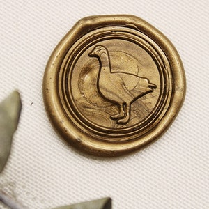 Timbro di ceralacca Snow Goose, timbro di ceralacca personalizzato, timbro di ceralacca per inviti di nozze M235