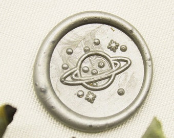 Wax Seal Stamp Galaxy sealing wax kit, personalized wedding invitation seals, stars sealing wax stamp kit M476