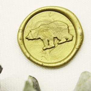 Eisbär Wachs Siegel Stempel, Hochzeitseinladung Wachs Stempel, Kundenspezifischer Siegelwachs Stempel M476