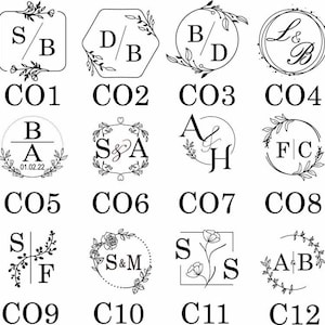 Hochzeit Monogramm Embosser Stempel, personalisierte 2 Initialen Embosser Stempel,Hochzeitsgeschenk,Hand-Held Prägestempel,Custom Seal Embosser Geschenkset Bild 3