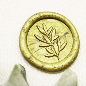 Blatt Siegelwachs Stempel - Blatt Wachssiegel Stempel - Geschenkpaket Wachssiegelstempel - Persönlicher Wachssiegel Stempel-M394