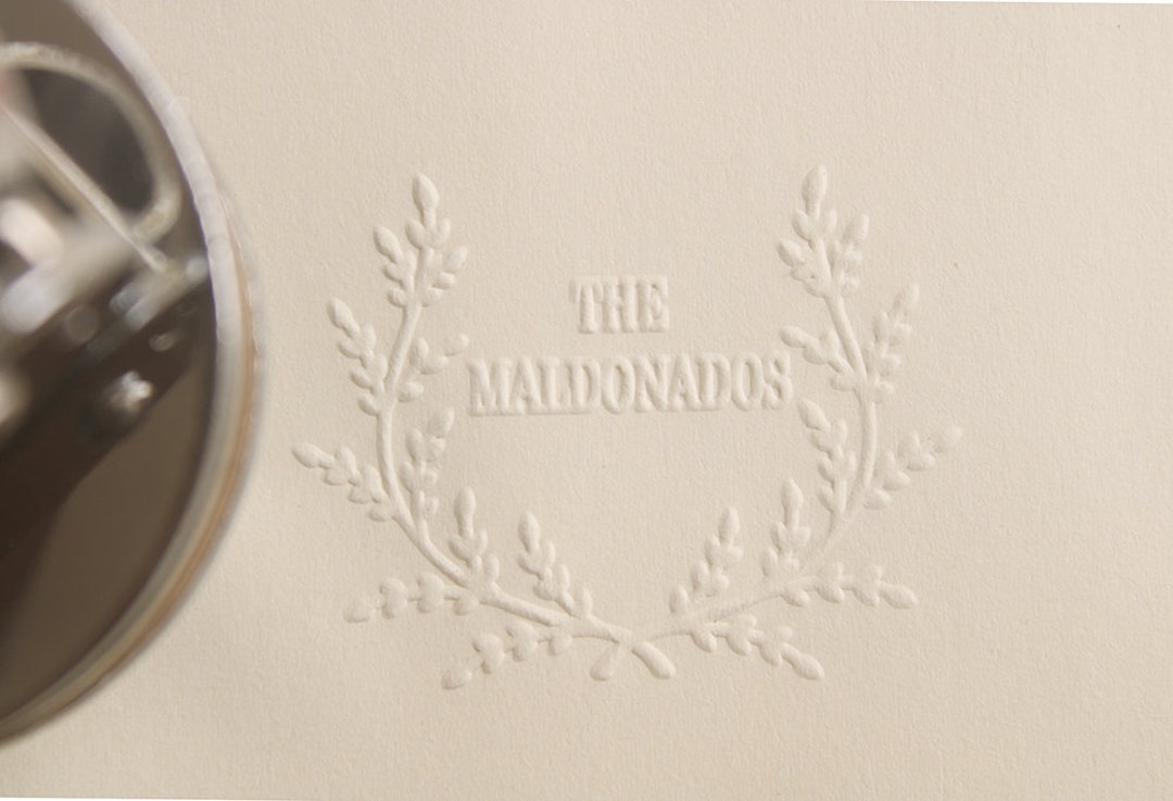 Personalized Name Embosser,wedding Embosser,custom Wreath Embosser With