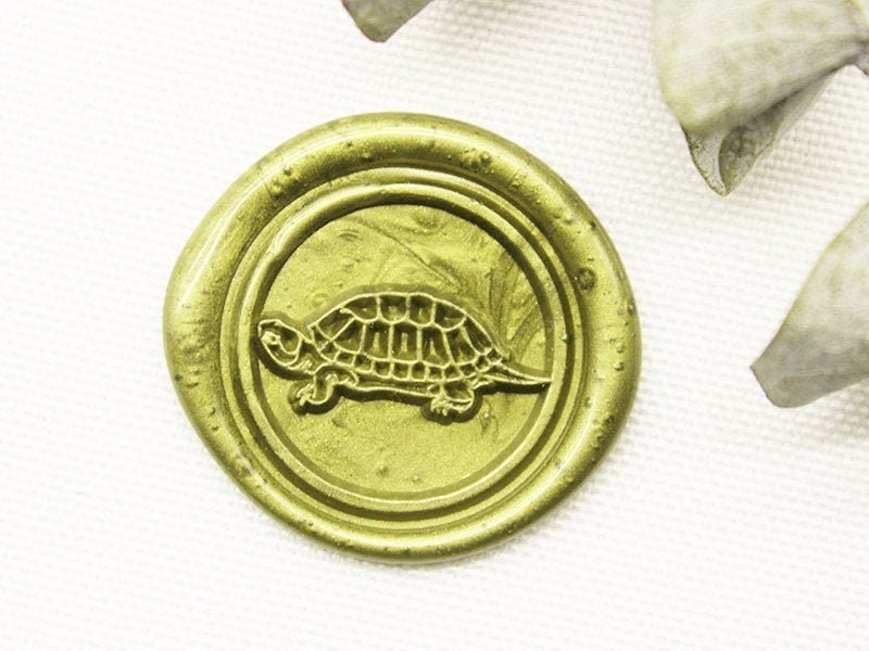 Sea turtle wax seal stamp/sea animals wax sealing kit/the turtle