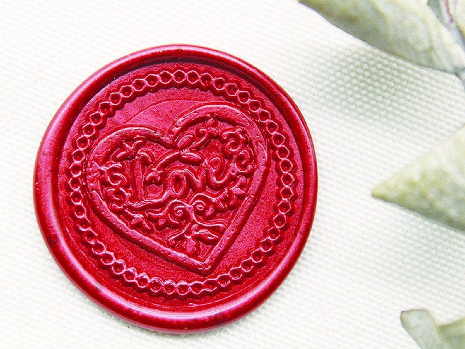 LOVE Heart Wax Sealing Stamp Heart Wax Seal Wedding Wax Seal - Etsy