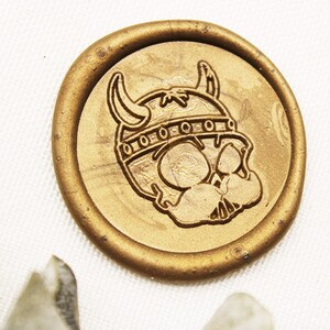 Sello de lacre con forma de calavera de vaca, juego de sellos de lacre personalizados, sello de vacaciones M325