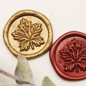 3D Wachs Siegel Stempel - Ahorn , 3 D Blatt Siegelstempel, Hochzeit Wachssiegel, Party Wachssiegel