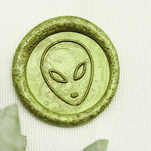 Selo de cera de cabeça de alienígena, selo de chocolate para criança, selo de cera de embalagem M523