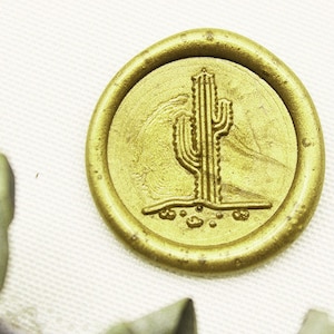 Cactus lakzegelstempel, papieren houten geschenkdoos, feestcadeau - M239