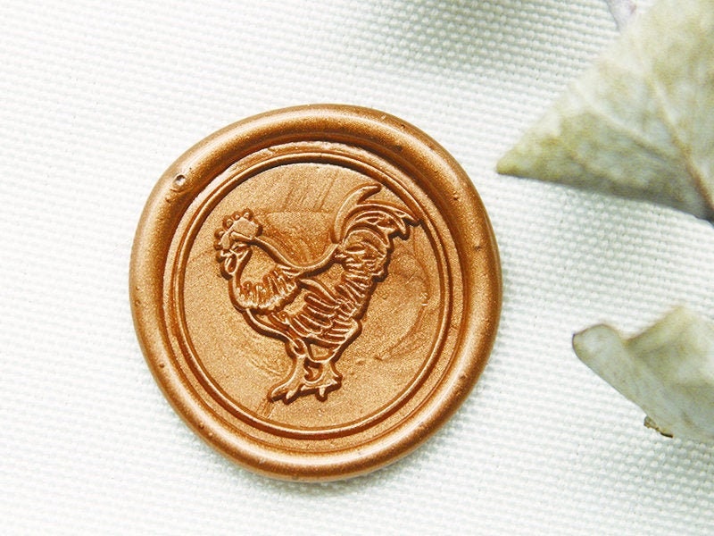 Custom Premium Quality Rooster Egg Stamp – sealingwaxstamp