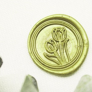 Tulpe Blume Tulipa Wachssiegel Stempel, Hochzeitseinladung Wachssiegel Kit, Geburtstagsparty Versiegelung Stempel F18