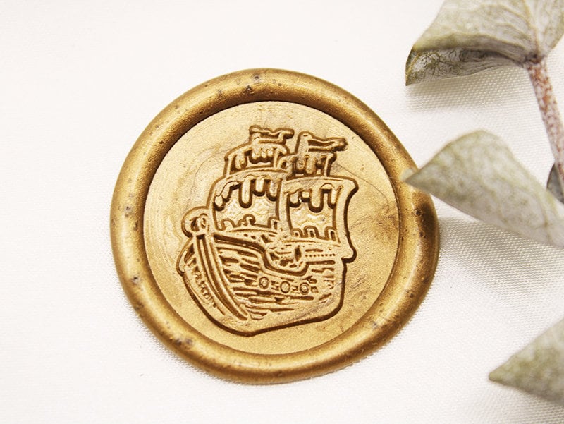 Sailboat Pirate Ship Wax Seal StampWax Stamp Seal Etsy