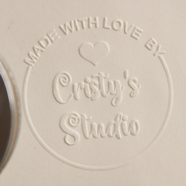 Made with Love embosser stamp  Embosser, Embosser, Address Embosser, Embossing Stamp, Hand Held Embosser, Custom Address Embosser