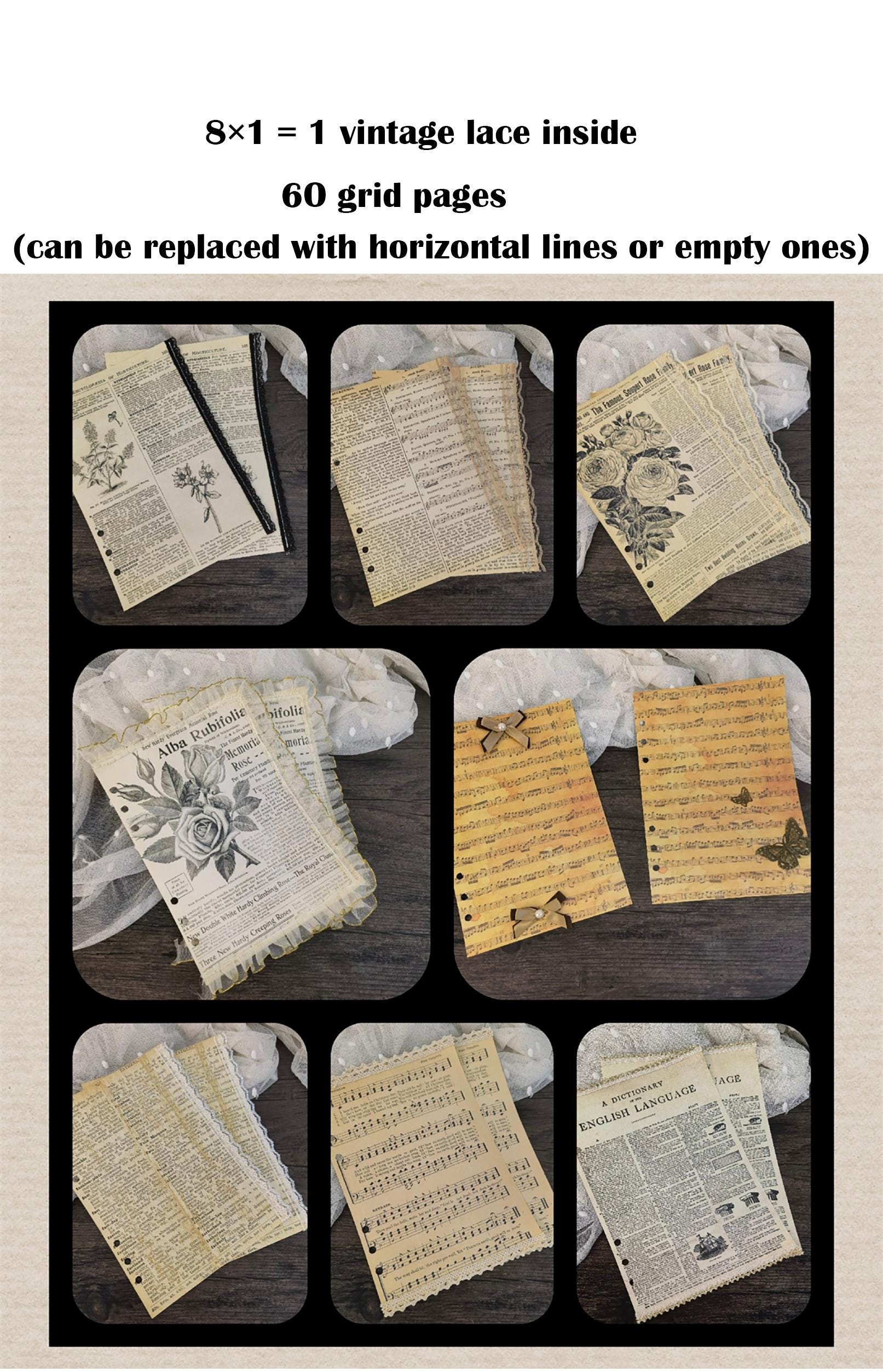 A5 ウサギのレース ノートブック オリジナル ファブリック ジャーナル