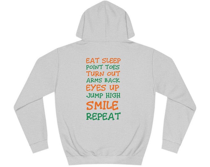 Eat, Sleep, Point Toes, Repeat: The Ultimate Irish Dance Hoodie (Design on Front and Back)