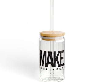 Make Wellness Sipper Glass, 16oz