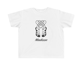 Toddler's Eat, Sleep, Point Toes, Repeat: The Ultimate Irish Dance Tee (Designs on Front and Back)