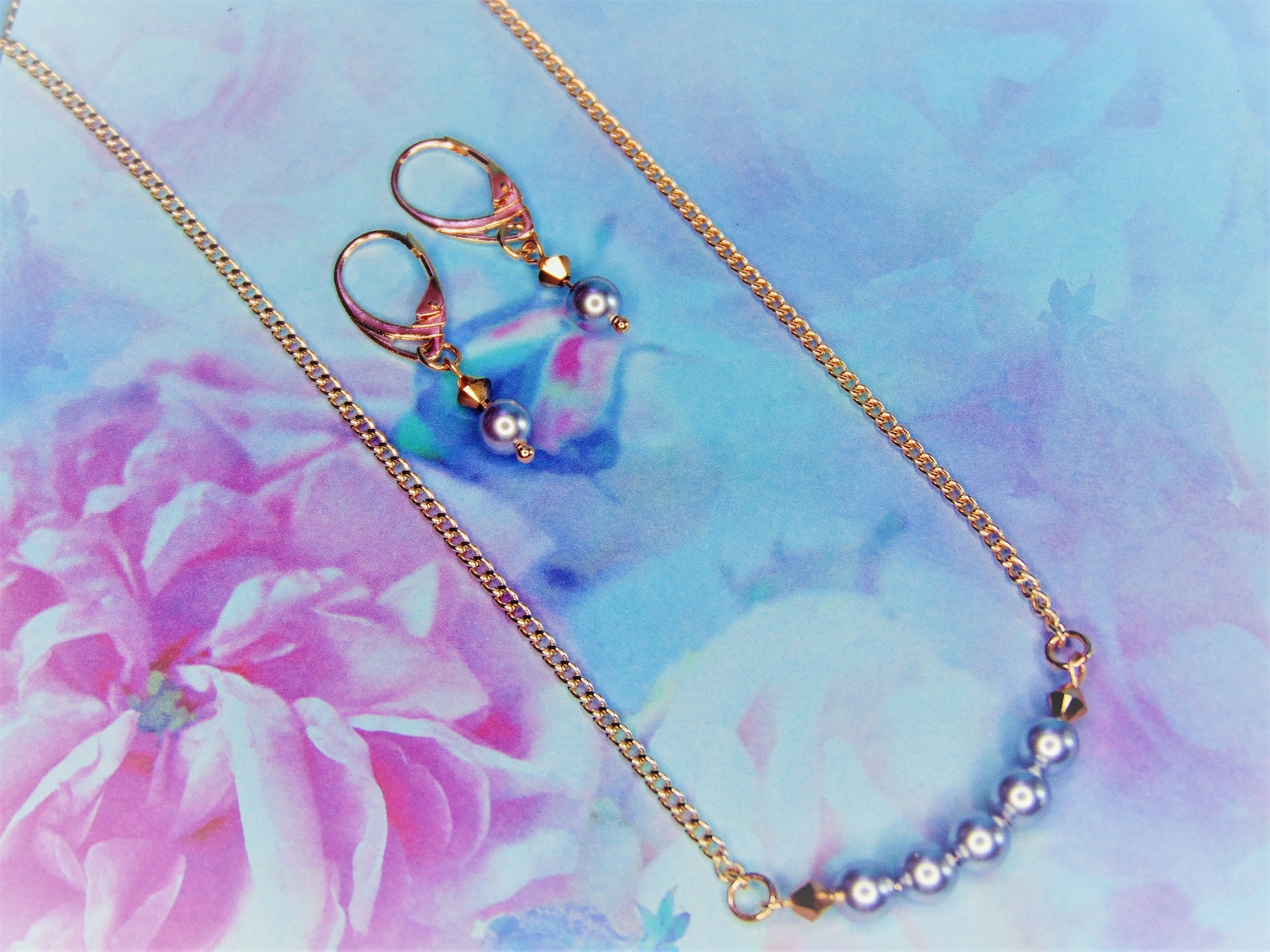 Pearl Bar Necklace Swarovski Pearl Necklace Customised Etsy