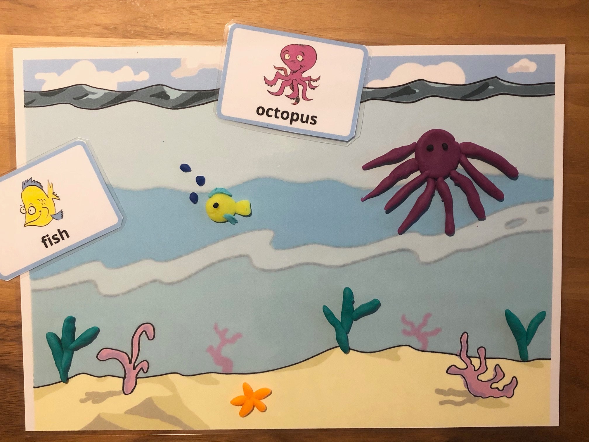 Beach and Under the Sea Play Dough Mats Etsy