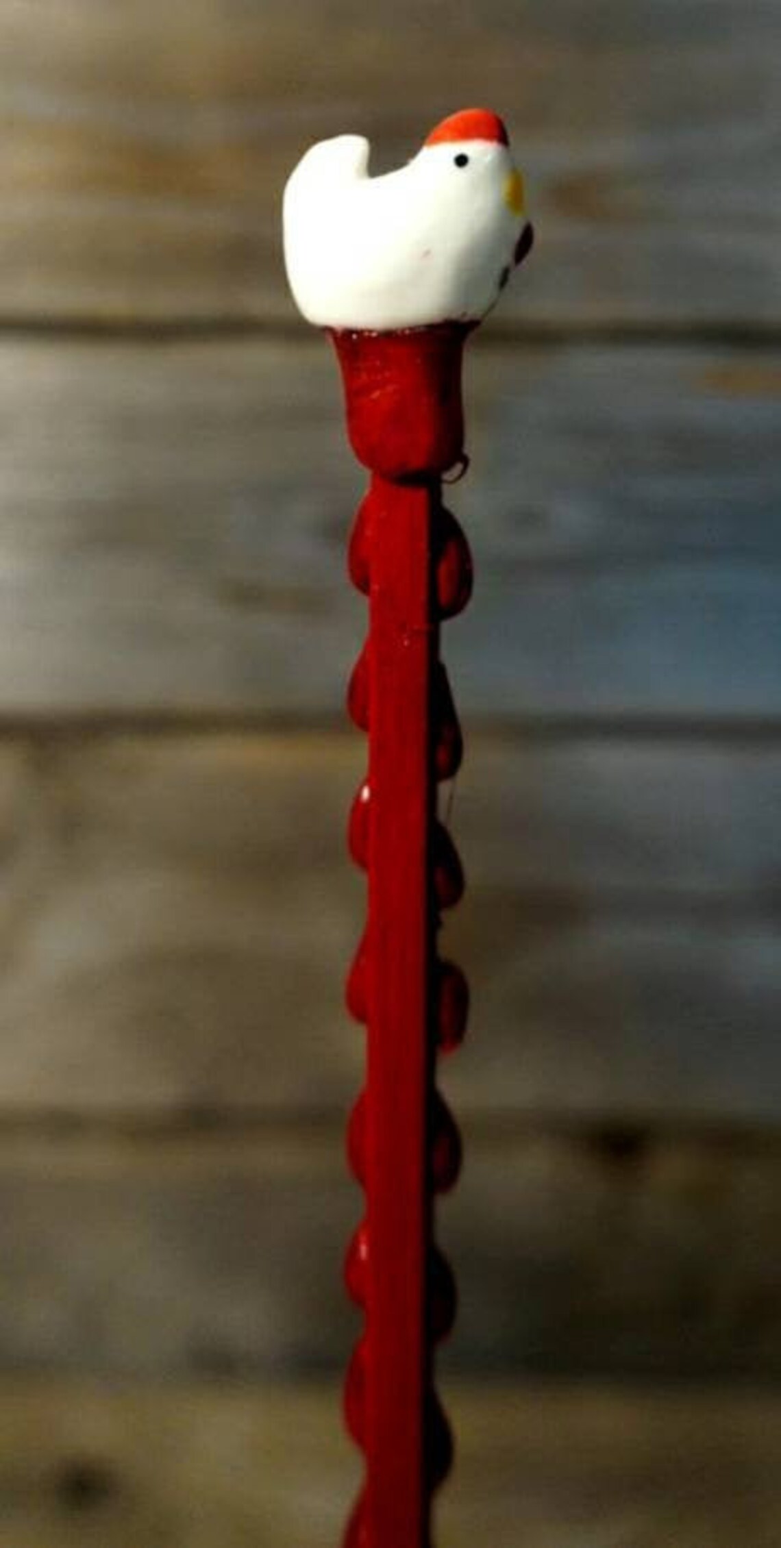 The Chicken Spirit Animal Wand With Handblown glass chicken Etsy