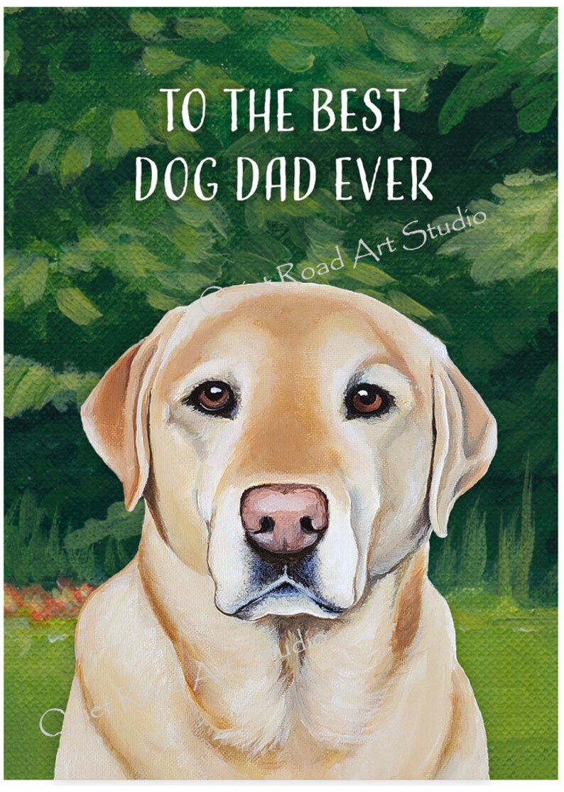 Father's Day Card From Dog, Pet Father's Day Card, Yellow Lab Card ...